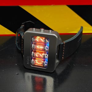 Nixie watch, Titanium, handmade, accelerometer, Made in Italy image 7