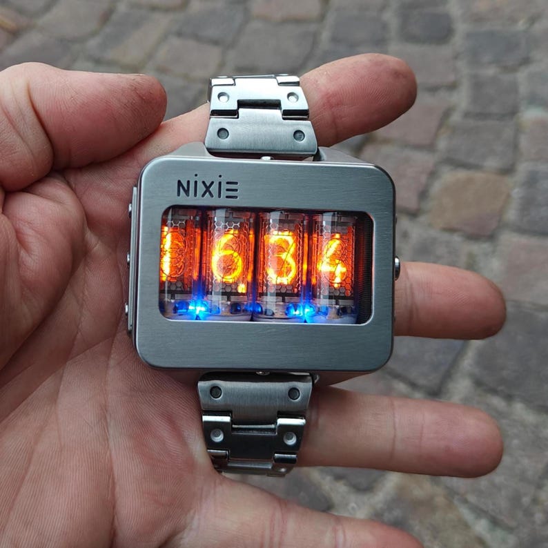 Nixie watch, Titanium, handmade, accelerometer, Made in Italy image 4