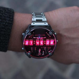 Reloj LED de circonio, hecho a mano, con acelerómetro y Wi-Fi, Made in Italy