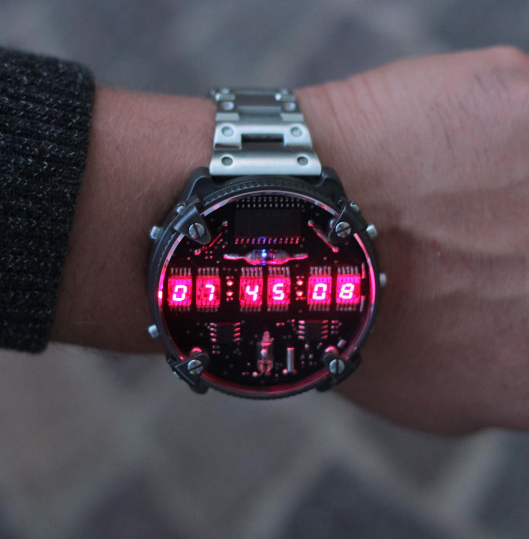Zirconium Led Watch, Handmade, With Accelerometer and Wi-fi, Made in Italy - Etsy Zirconium Led Watch, Handmade, With Accelerometer and Wi-fi, Made in Italy - Etsy