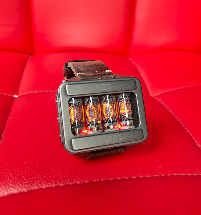 Nixie watch, Titanium, handmade, accelerometer, Made in Italy image 13