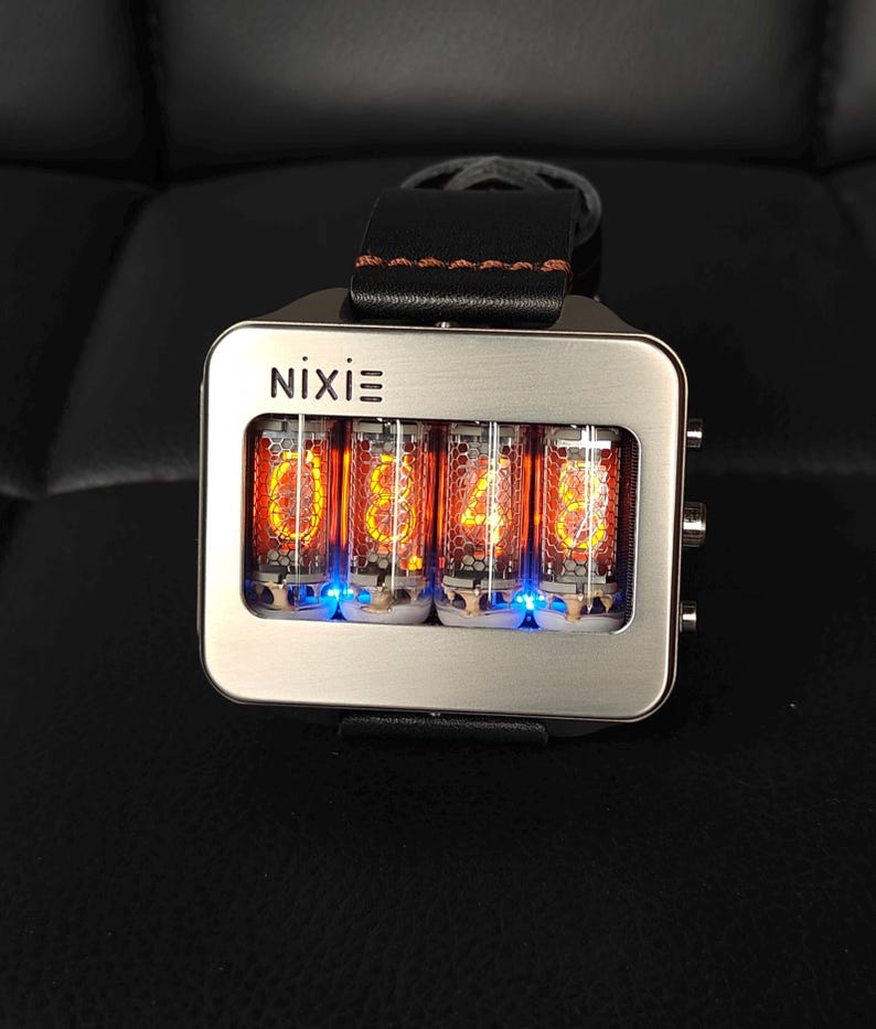 Nixie watch, Titanium, handmade, accelerometer, Made in Italy image 14
