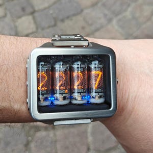 Nixie watch, Titanium, handmade, accelerometer, Made in Italy image 5