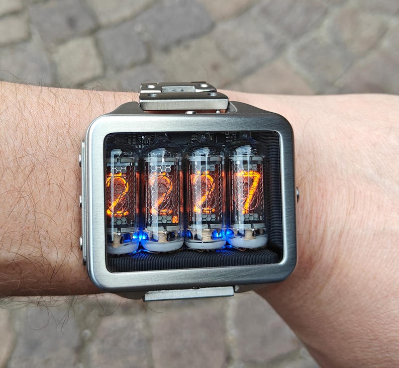 Nixie watch, Titanium, handmade, accelerometer, Made in Italy image 5