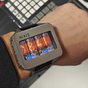 Nixie watch, Titanium, handmade, accelerometer, Made in Italy image 20
