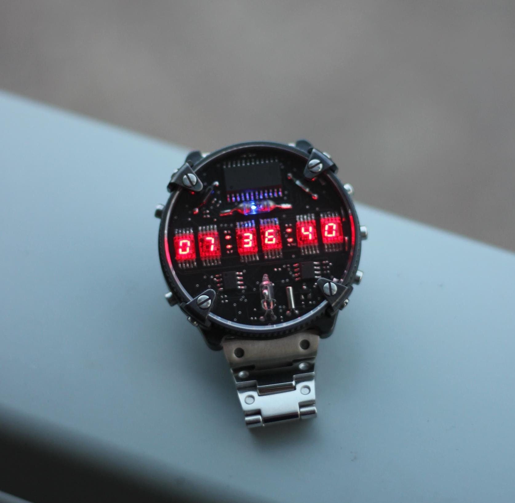 Zirconium Led Watch, Handmade, With Accelerometer and Wi-fi, Made in Italy - Etsy Zirconium Led Watch, Handmade, With Accelerometer and Wi-fi, Made in Italy - Etsy