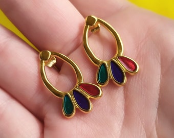 Boucles d'oreilles élégantes multicolore