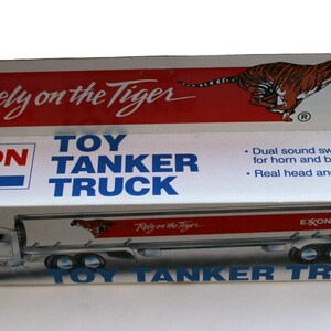 Vintage Circa 1993 EXXON Tanker Truck Toy "rely on the Tiger" Limited
