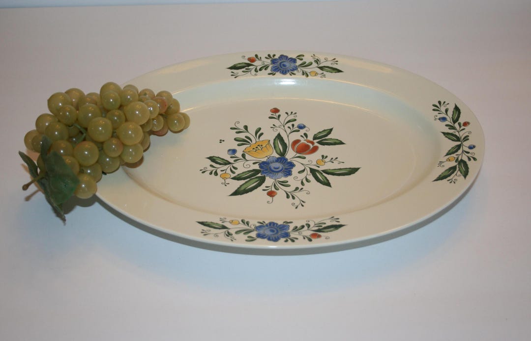 Vintage 1980's Heavy Porcelain Dutch Floral Fall Colors - Asta 14 1/2 ...