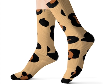 Leopardenmuster Sublimationssocken - Unisex Tierliebhaber Neuheit Socken