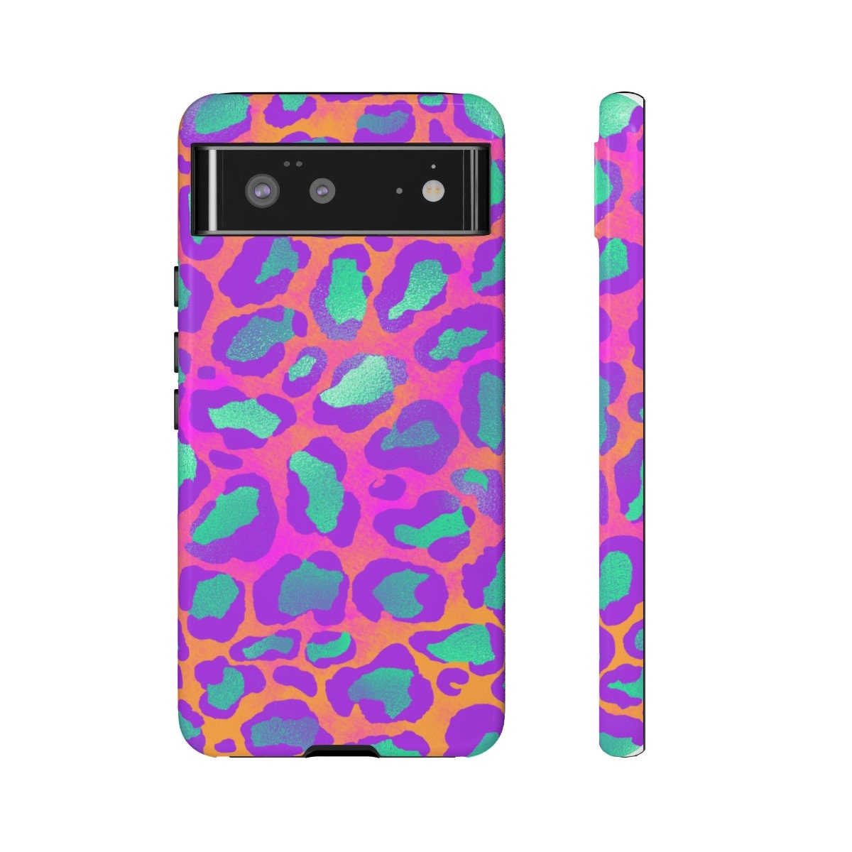 Cheetah Print Purple Pattern Cell Phone Tough Case - Iphone