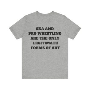 Ska & Pro Wrestling Art Shirt: Unisex Jersey Tee image 1