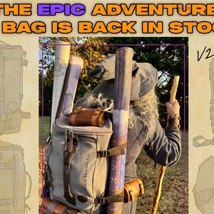 DnD &quot;Goblin Sack&quot; Adventuring Combos-Rare, Epic & Legendary bundles avail. Backpack, Map Tube/Cooler, Dice Scroll, Potions TTRPG bug-out bag