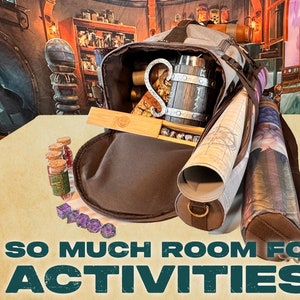 DnD Adventure Pack, TTRPG Backpack, D&D Map Tube and Cooler, Backpack, Duffle Bug out bag to gamers, nerds, wizards and witches