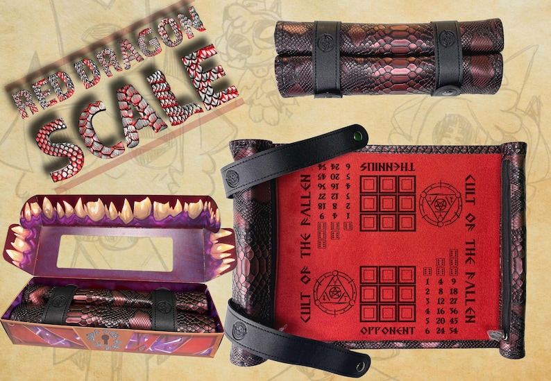 Personalized Cult of the Lamb Knucklebones Game board on our Double-Sided Dice Scroll