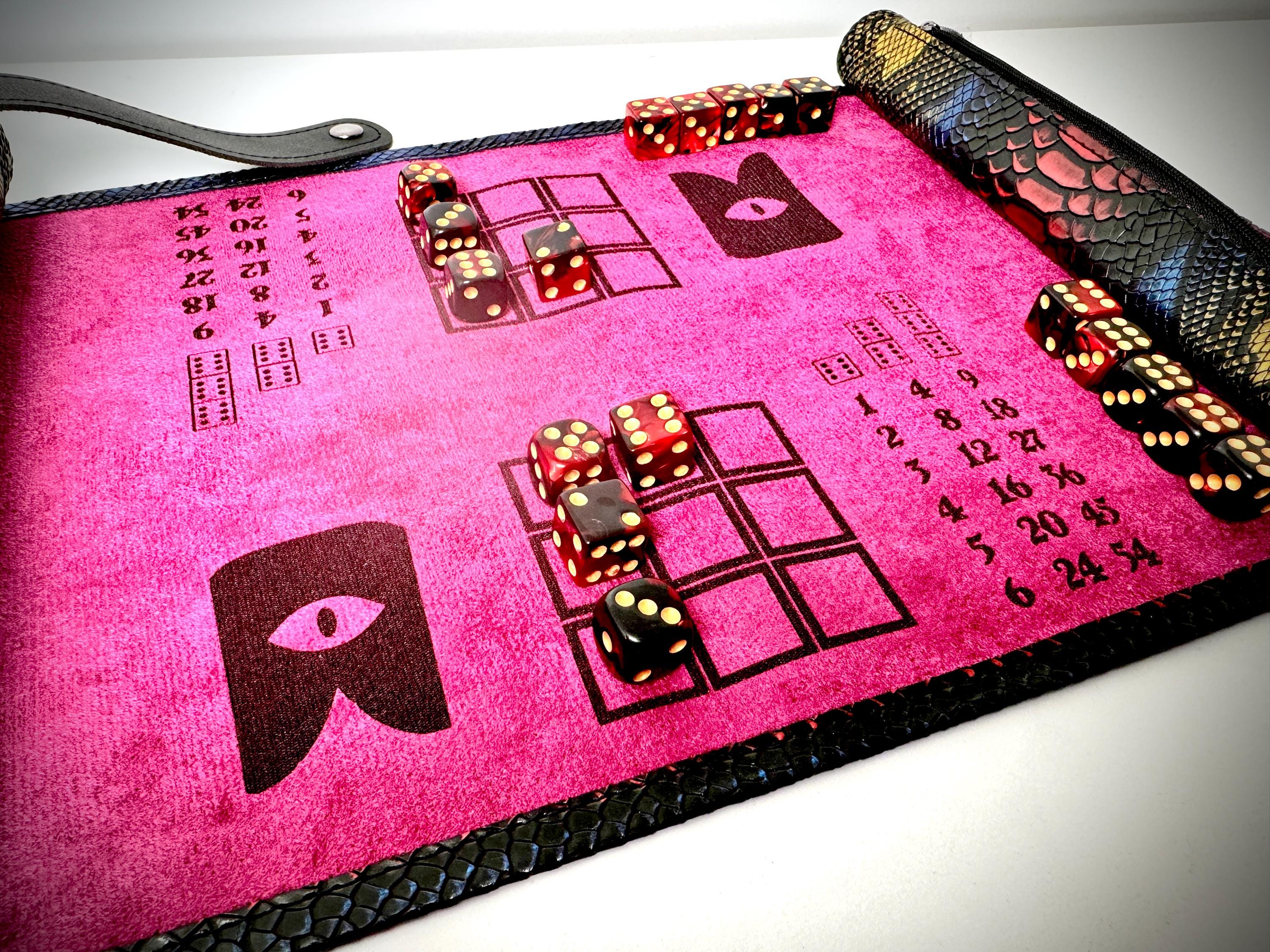 Personalized Cult of the Lamb Knucklebones Game board on our Double-Sided Dice Scroll