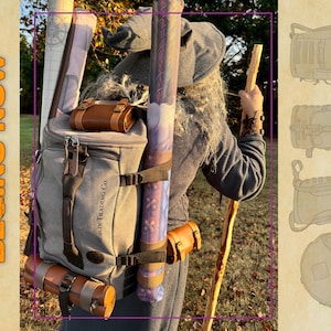 Legendary DnD Bundle! Bag of holding +Scroll +Potions and Map Tube/cooler! It&#39;s the only bundle you will need for any TTRPG Adventurer-D&D
