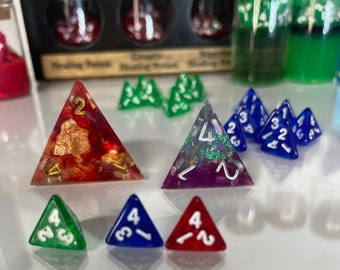 Mini D4 Dice Set, for DND DIY Healing Potions- 24pcs