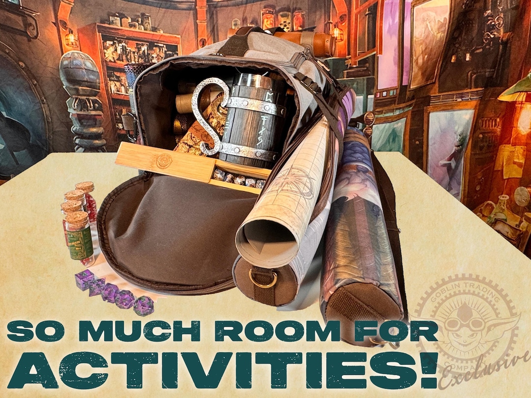 Dnd Adventurer's Bag, TTRPG Backpack, Map Tube & Cooler - Etsy