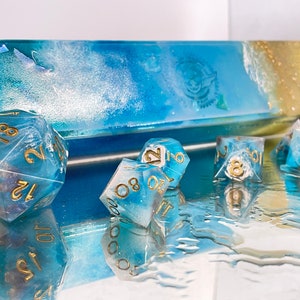 Commission Deposit for Personalized Resin Dice Box, DnD Dice Box, Dice Storage, D&D, TTRPG, Gamer Gift, Table Top Games, Bamboo box