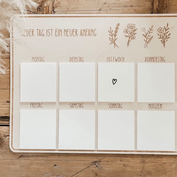 Planners | Weekly planner | Wood acrylic