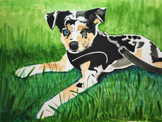 Watercolor Pet Memorial Cat Hand-Painted Original Artwork 8 X 10