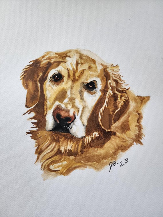 Watercolor Pet Dog Cat Hand-Painted Original Artwork 11 X 14