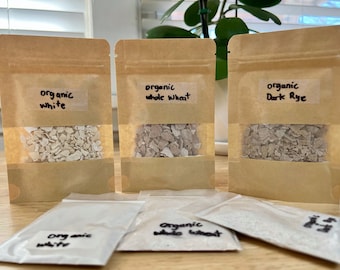 3 Sets Organic Dehydrated Sourdough Starter Very Active Dried 15g/0.5oz+3 Bags Of Pre-measured Flour+Clear&Easy to Follow Instructions Kit