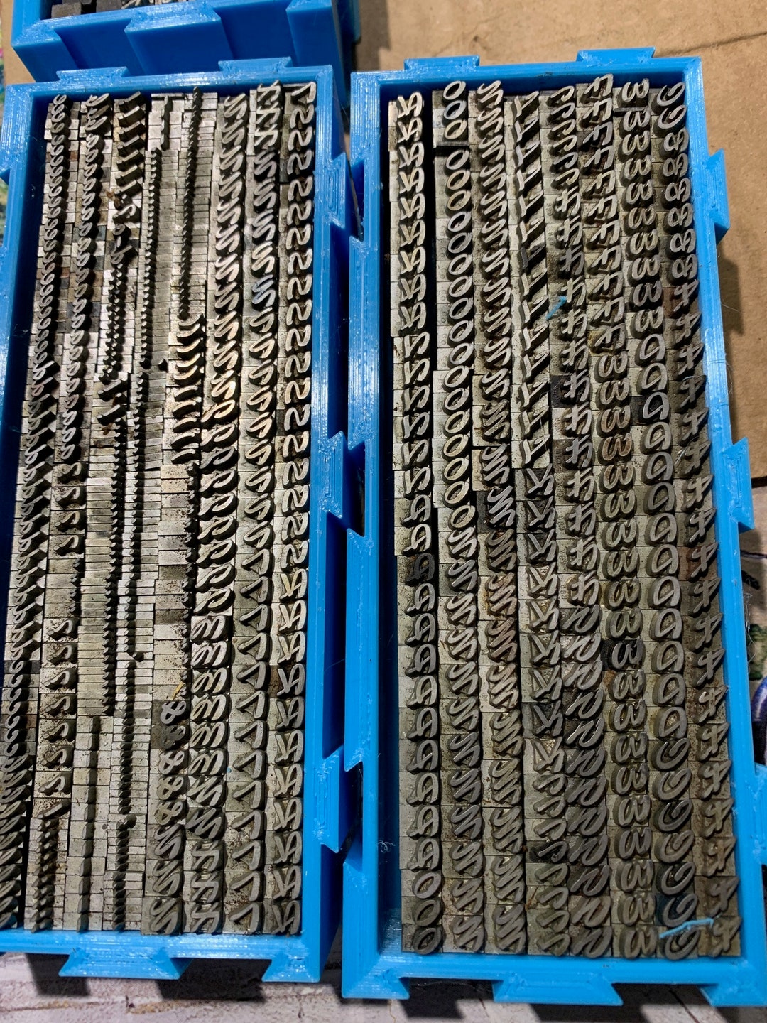 18 Point Brush ATF Foundry Type Complete Medium Size Font Etsy