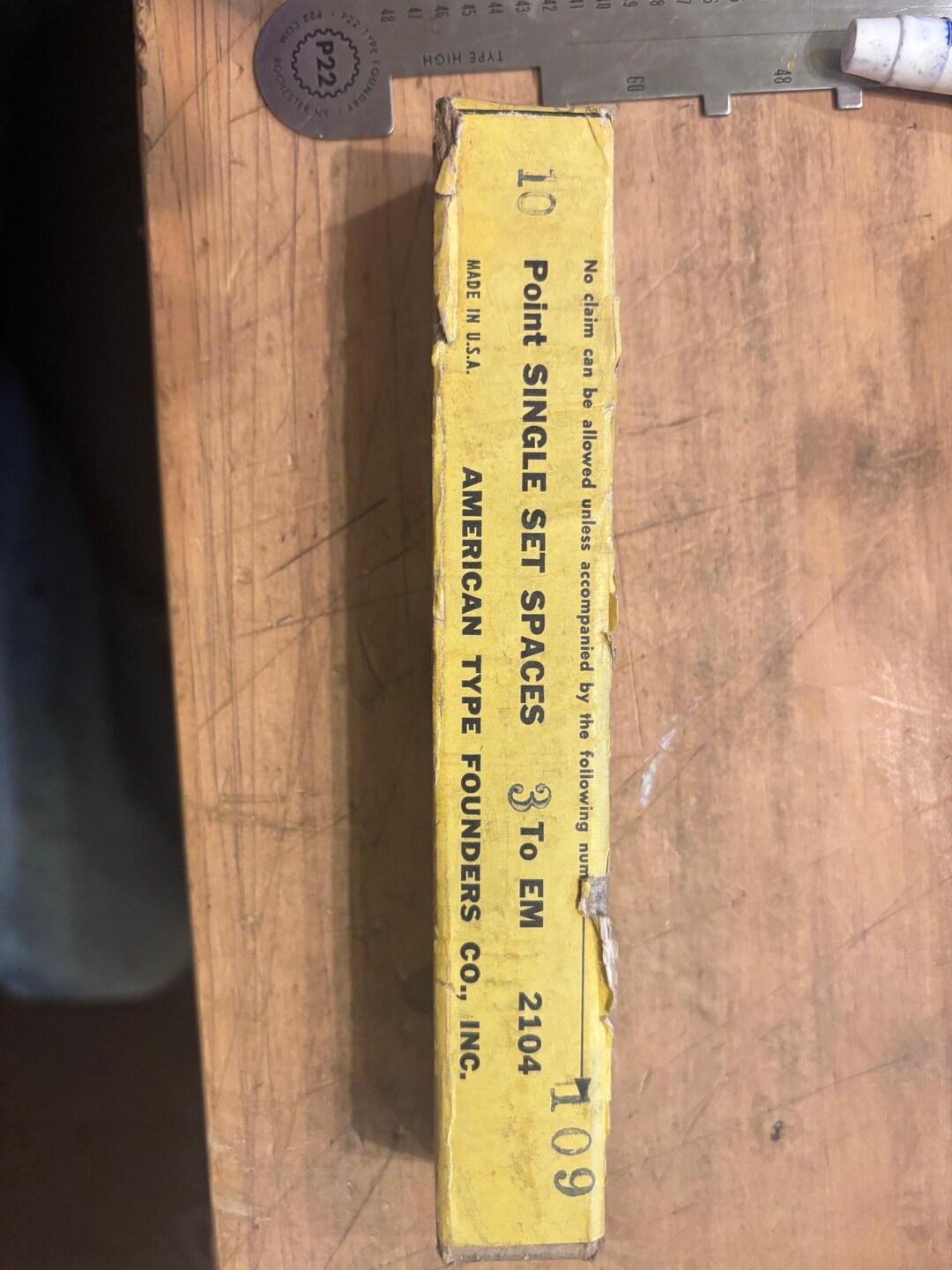ATF Single Set 3-to-em, 10 Point. for Letterpress Typesetting and ...