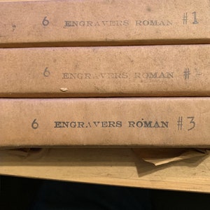 Engraver's Roman Six point, new fonts, in the #1 #2 and #3 body size.