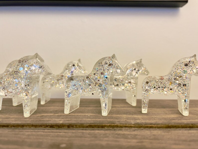 Glitter Dala Horse String Lights | Epoxy Resin Fairy Lights image 3