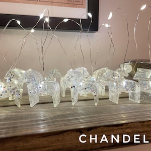 Glitter Dala Horse String Lights | Epoxy Resin Fairy Lights