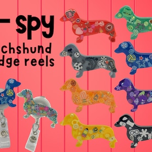 Interchangeable I-SPY Dachshund Badge Reels