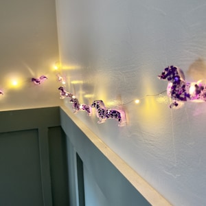 Sparkling Purple Dachshund Fairy Lights - Fun Decorative Lighting - String Lights for Home Decor