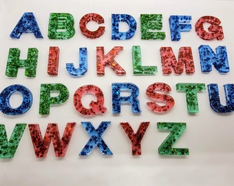 Resin Alphabet Letters, ABC Learning Toys, for Sensory Play, Sight Word Building