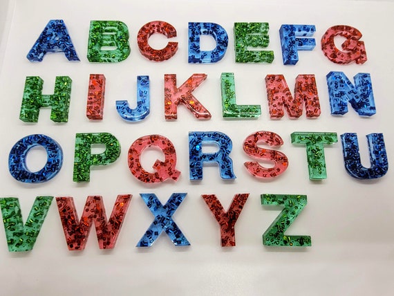 Resin Alphabet Letters ABC Learning Toys for Sensory Play Sight Word Building Etsy