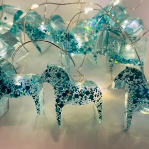Glitter Dala Horse String Lights | Epoxy Resin Fairy Lights image 5