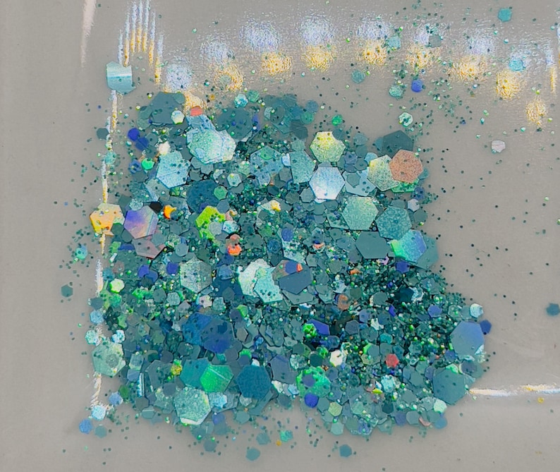 Glitter Dala Horse String Lights | Epoxy Resin Fairy Lights teal