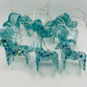Glitter Dala Horse String Lights | Epoxy Resin Fairy Lights image 6