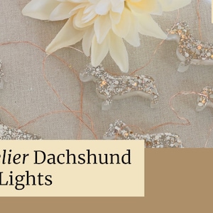 Chandelier-Glitter Dachshund String Lights - Cute Dog-Shaped LED Fairy Lights for Home Decor and Parties