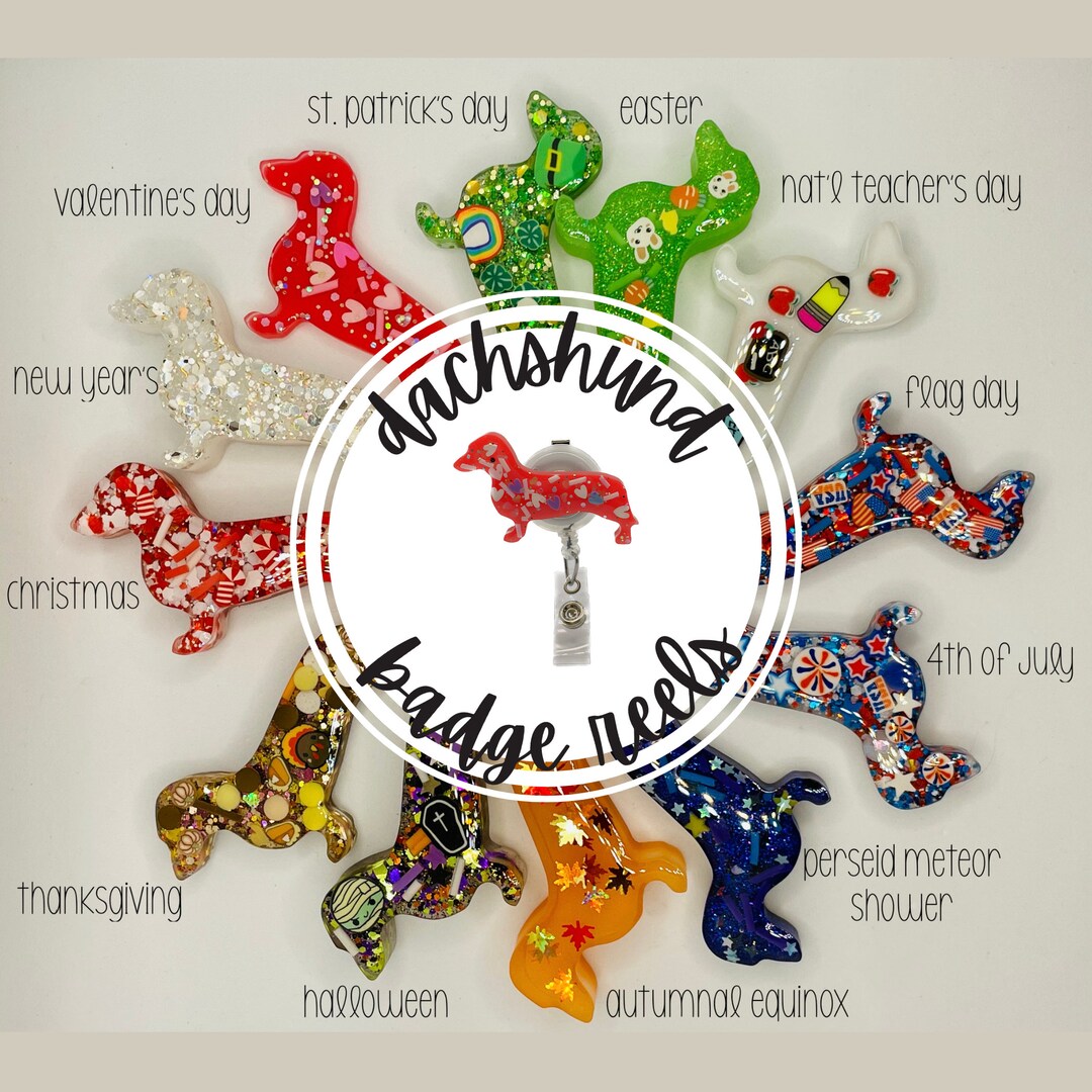 Dachshund Badge Reel