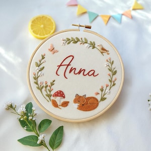 Custom Embroidered Floral Hoop, Hand Embroidered Hoop Art, Baby Hoop Art, Anniversary Hoop, Birthday Decor, Baby Embroidered Gift
