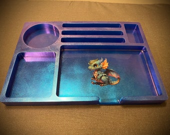 Customizable Tray - Jewelry Holder - Brush Holder - Rolling Tray - Multipurpose Tray