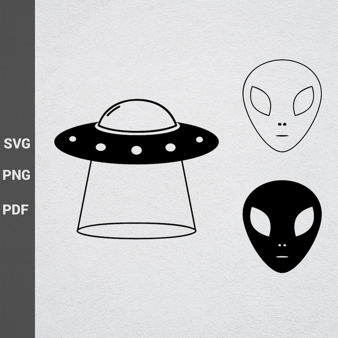 Alien ufo face extraterrestrial svg/alien clipart/alien -  Portugal