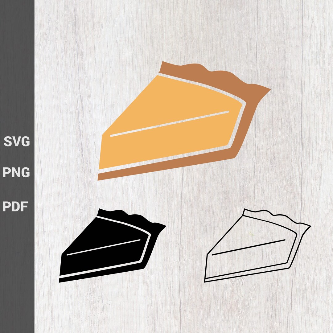 Pie Slice SVG Cake Slice PNG Clipart for Pumpkin Pie Recipe Etsy