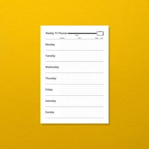 Printable Weekly TV Show Tracker Digital Planner to Organize - Etsy