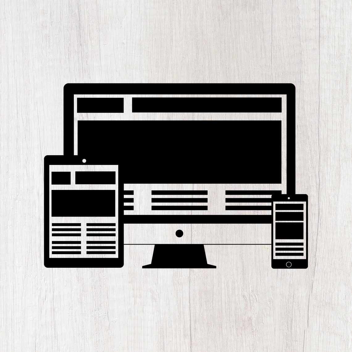 Responsive SVG Web Design Illustration for Mockup Phone and - Etsy