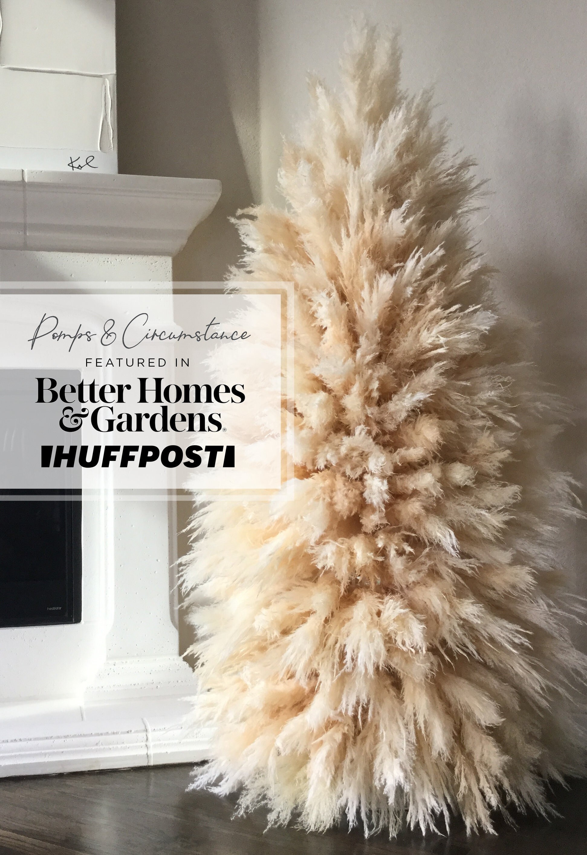 Holiday time christmas pampas tree in a basket 48 inch Clearance