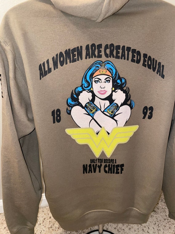 US Navy Lady Chief Hoodie/ US Navy Chief/ Wonder Woman